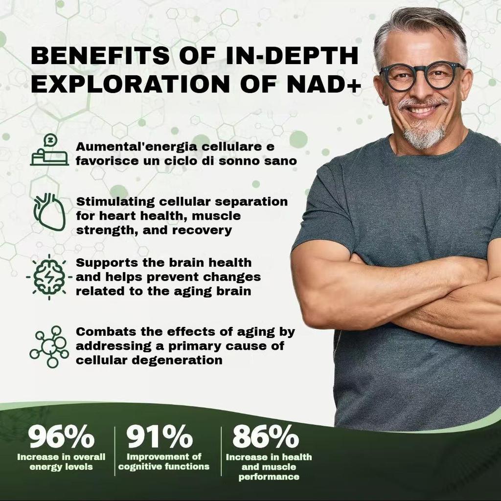 Windboss NAD+ Liposomaal NR 900mg met Quercetine, Trans-Resveratrol en NMN - Verbeterde Energie en Concentratie N01