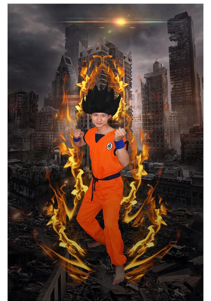 Halloween Dragon Ball Master Roshi & Goku Parent-Child Costume Set