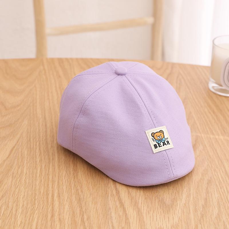 Benhui Baskenmütze mit Cartoon-Bär und Entenschnabel für Kinder im Alter von 1–3 Jahren – modische Mütze für Jungen und Mädchen