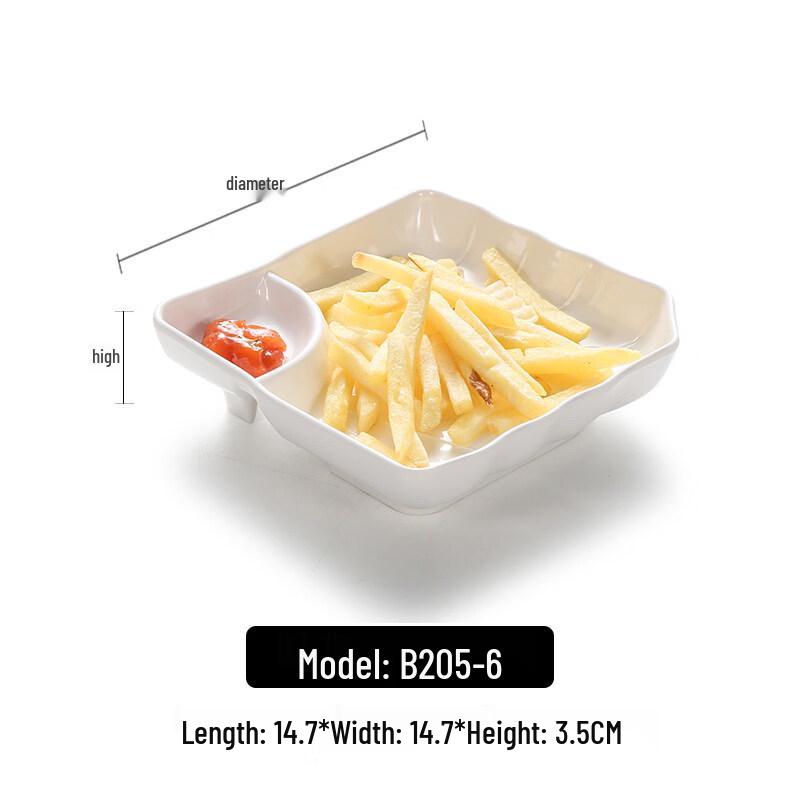 Japanese Style Melamine Double Compartment Snack Plate