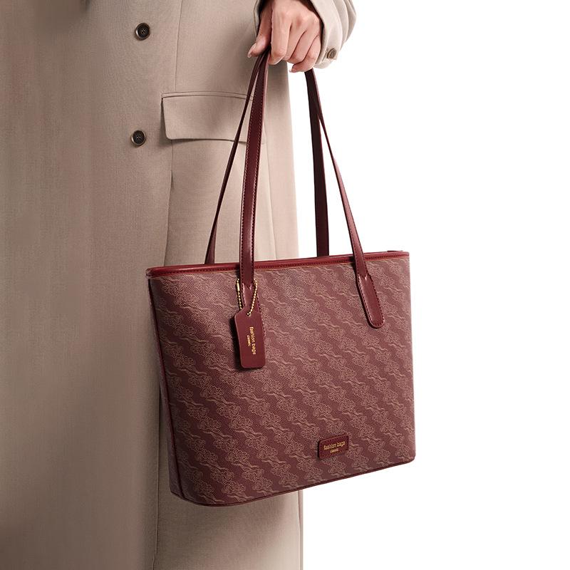 Retro Senior Feeling Ruyi Xiangyun Tote Bag Niche Design Large Capacity Shoulder Bag Commuter Handbag