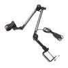 Desk Microphone Stand 360 Degree Adjustable Metal Boom Arm Mic Stand with RGB Light for Live Gaming