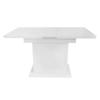 Flieks Dining Table Wood, Extendable Dining Room Table with Storage, White
