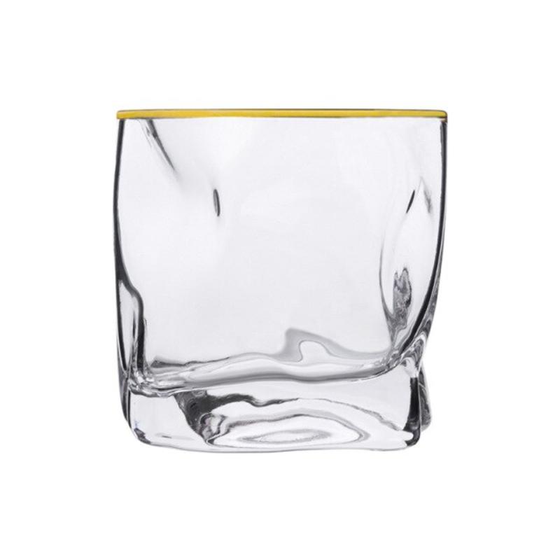 250ml glass whisky mug Brandy Vody Bar Club Lame Wine transparent crystal refractory glass gift strap | Beer Cups