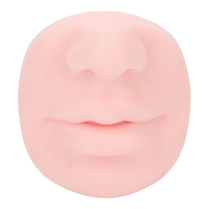 Silicone Piercing Model, Piercing Face Model with Mouth Flexible for Salon Teaching Practicing Piercings Tools Soft Imitation Nose Model Reusable