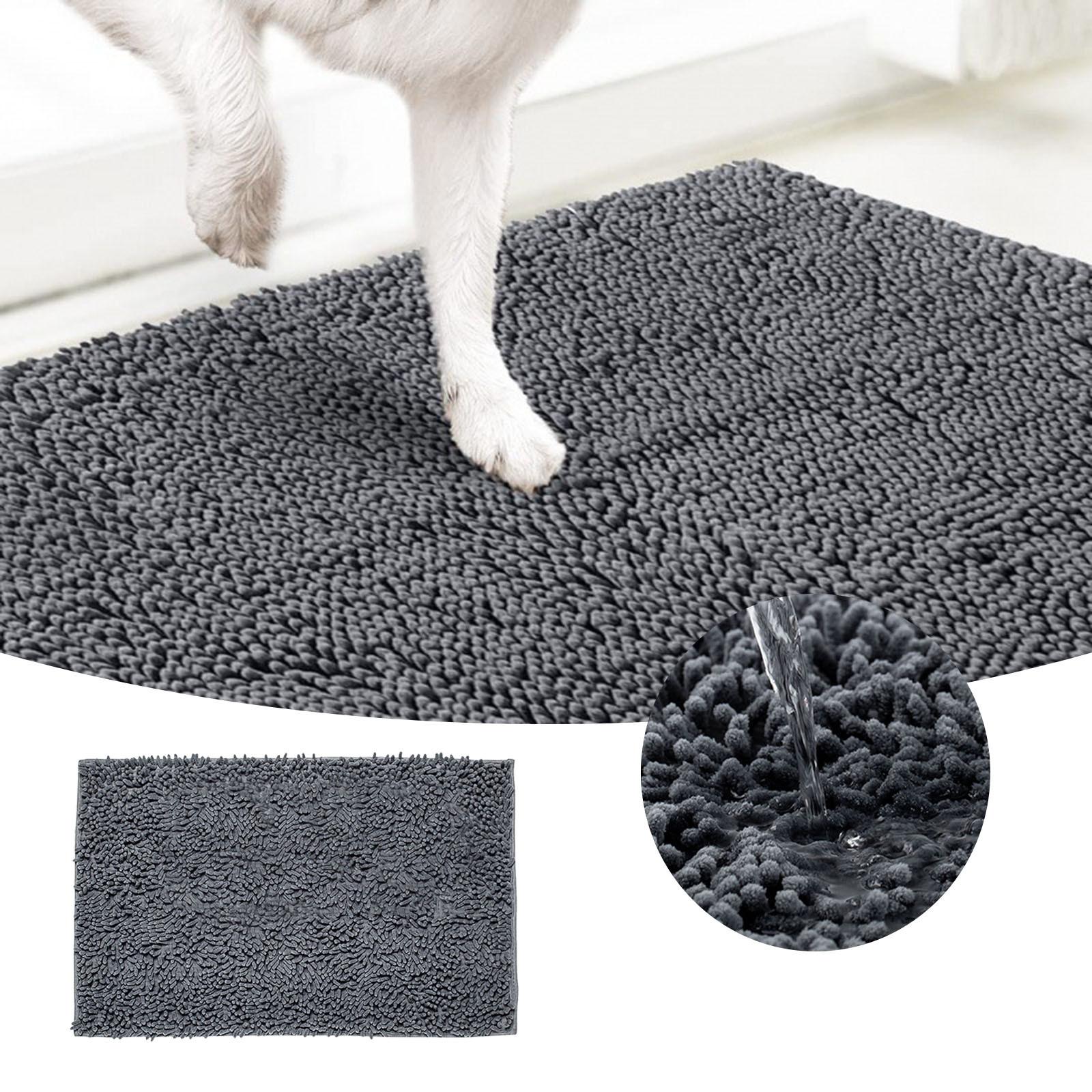

Kitchebathroom Doormat Absorbent Soft Non-Slip Pet Rug Washable Thickening Bathroom Mat Carpet Comfortable Plush Bathroom Carpet B серый