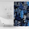 Blue Coral Texture Shower Curtains Waterproof Bath Curtains Home Decor Modern Luxury Bathroom Curtain