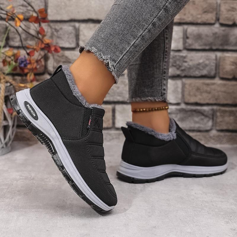 Winter Warm-Lined Thickened Cotton Boots, Versatile Popular Style.