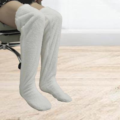 Slipper Stockings Furry Long Leg Warmers for Women Men Over Knee High Fuzzy Socks Winter Home