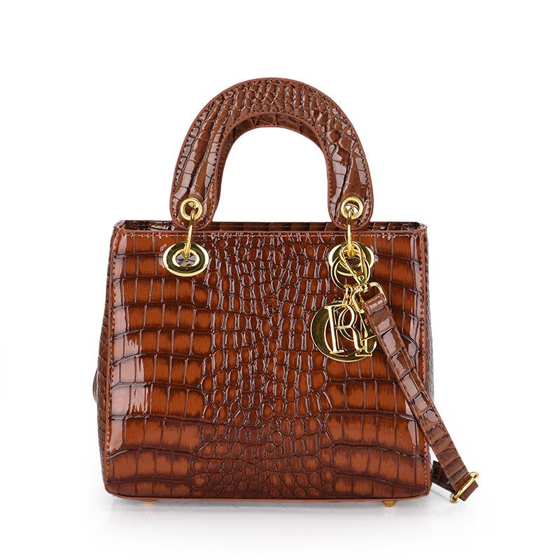 Bag Women's High-quality Crocodile Bag Women's Handbag European and American Versatile Fashion Single Shoulder Oblique Span Bag Women