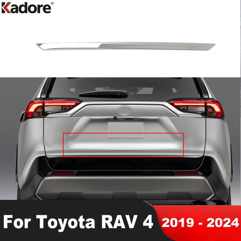 Rear Trunk Lid Cover Trim For Toyota RAV4 RAV 4      2024 Chrome Tailgate Door Molding Strip Car Accessories