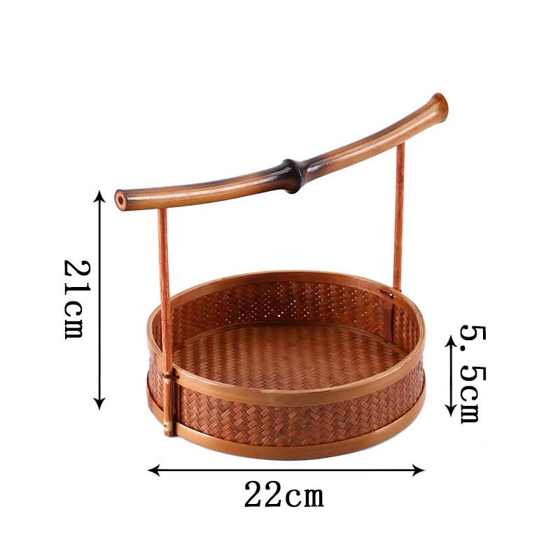 ZISIZ Handmade Bamboo Woven Storage Basket
