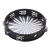 10in Hand Held Drum Double Row Jingles ABS Reflective Laser Tambourine Percussion