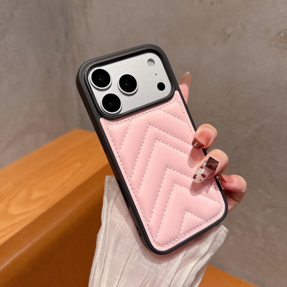 Fashion Arrow Texture Down Jacket Silicone Case For iPhone 17 Air 16 15 Plus 14 13 12 Pro Max 17ProMax Winter Soft Puffer Cover