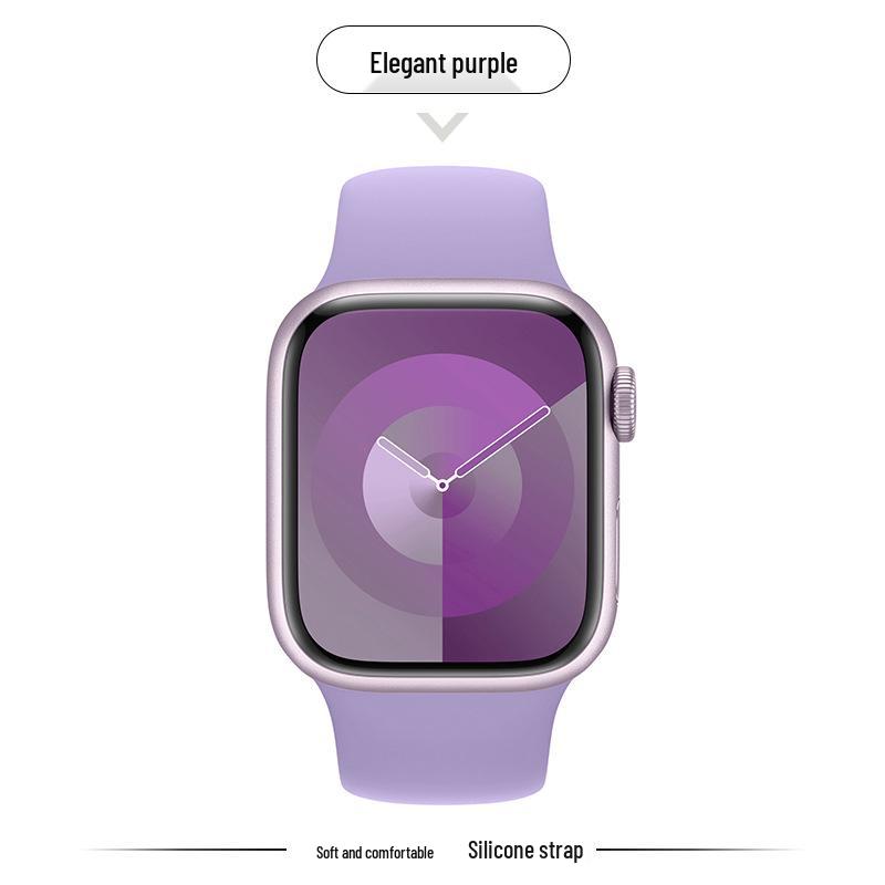 Kompatibles Silikonarmband für Apple Watch Series 8, 9, 10 und 11 - Neues Standardmodell für Mädchen (S)
