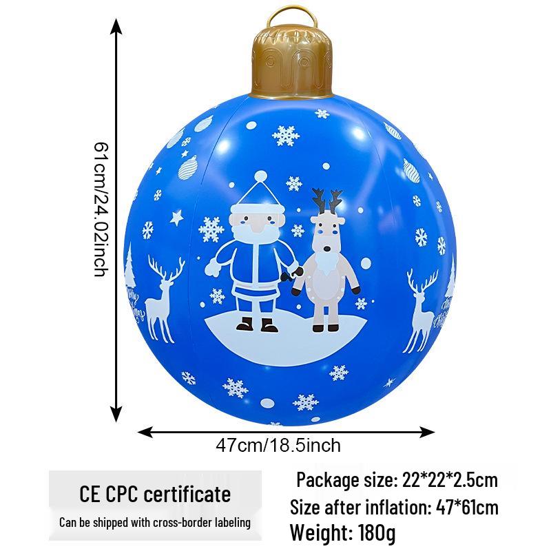 Cross-Border Christmas Courtyard Decoration: PVC Lantern & Inflatable Christmas Ball Set