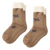 Gunze Ultra Heat Warm Socks Brushed Wool Cold Weather C Brown Women's UCHI-COLLE (2-Pair Set), Blend, Mid-Length, Protection,