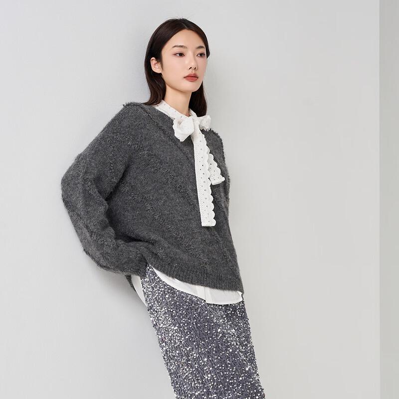 Iveni 2025 Autumn Women's Knitted Round Neck Sweater AEOK655