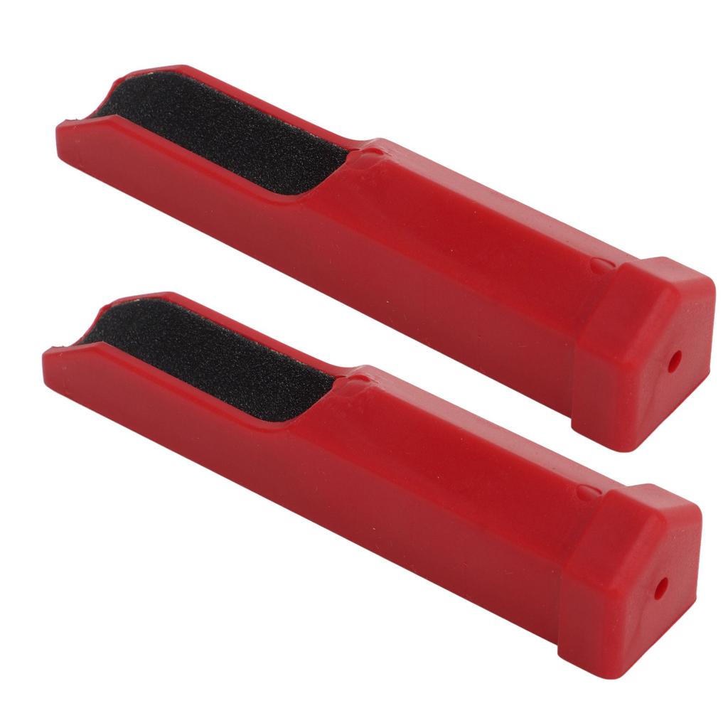 2 Stück Billard Pool Queue Spitze Schleifer Leichtgewicht Queue Spitze Former Rot Langlebige Kunststoff Feile Polierer