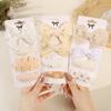 1 Set Lace Bow BB Hair Clips Hair Bangs for Girl Ins Flower Hairgripes Candy Color Fresh Daisy Waterdrop Hairpins for Children