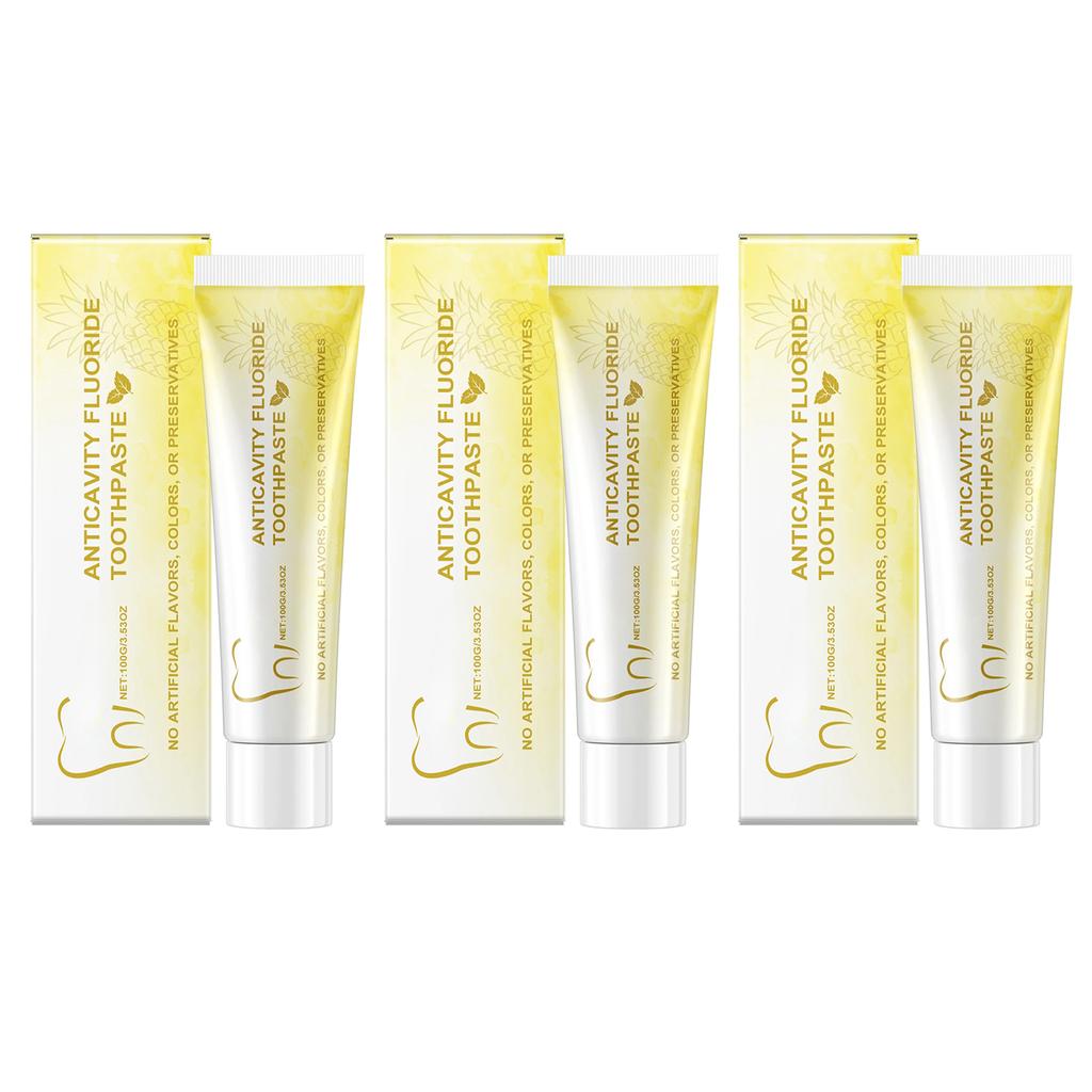 Pineapple Whitening Toothpaste Daily Care Gentle Cleaning Yellow Stains Remove Bad Breath Lasting Brightening Toothpaste