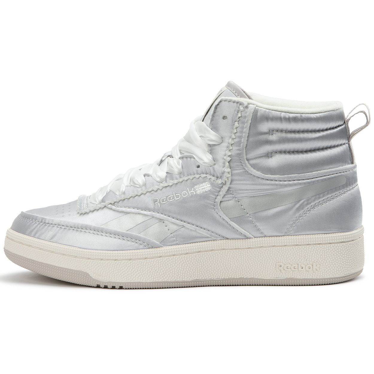 

Reebok Club C 85 W+ Mid Классический Тренд Удобные Универсальные Жидкое Серебро Кроссовки Хайтопы Унисекс Кроссовки Серебристо-Серые 24FRC909U4GG8 37.5