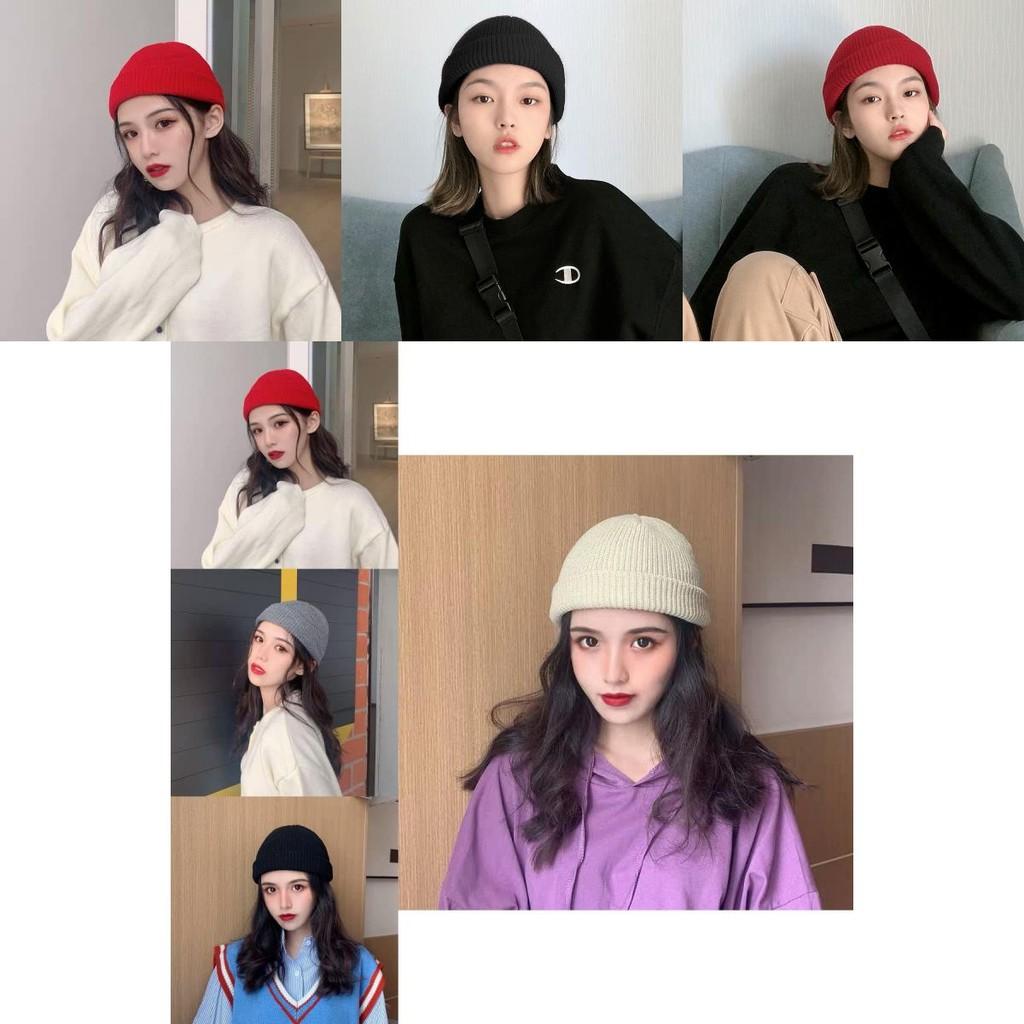 Warm Unisex Knit Beanie Round Top Cotton Hat Soft Winter Comfort