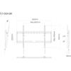 Asahiwood WALL FIT MOUNT TV Wall Mount Bracket, Tilt Type, 40-70 inch, Black, 65cm (W) x 3.8cm (D) x 43cm (H), VESA Mount 75-600mm (W) x 75-400mm (H),