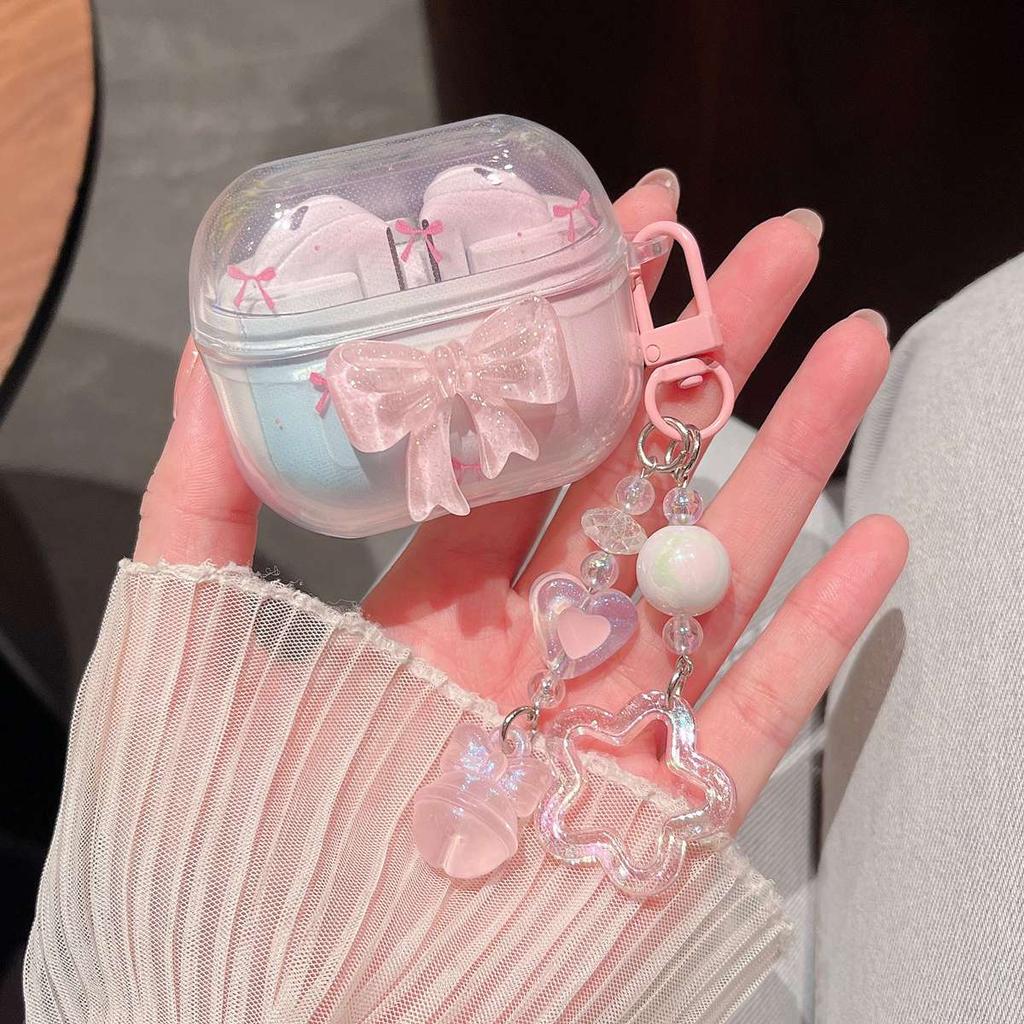 Cute Cartoon Earphone Case For Samsung Galaxy Buds 3 Pro TPU Shell Transparent Headphone Cover For Galaxy Buds3 Protective Cover