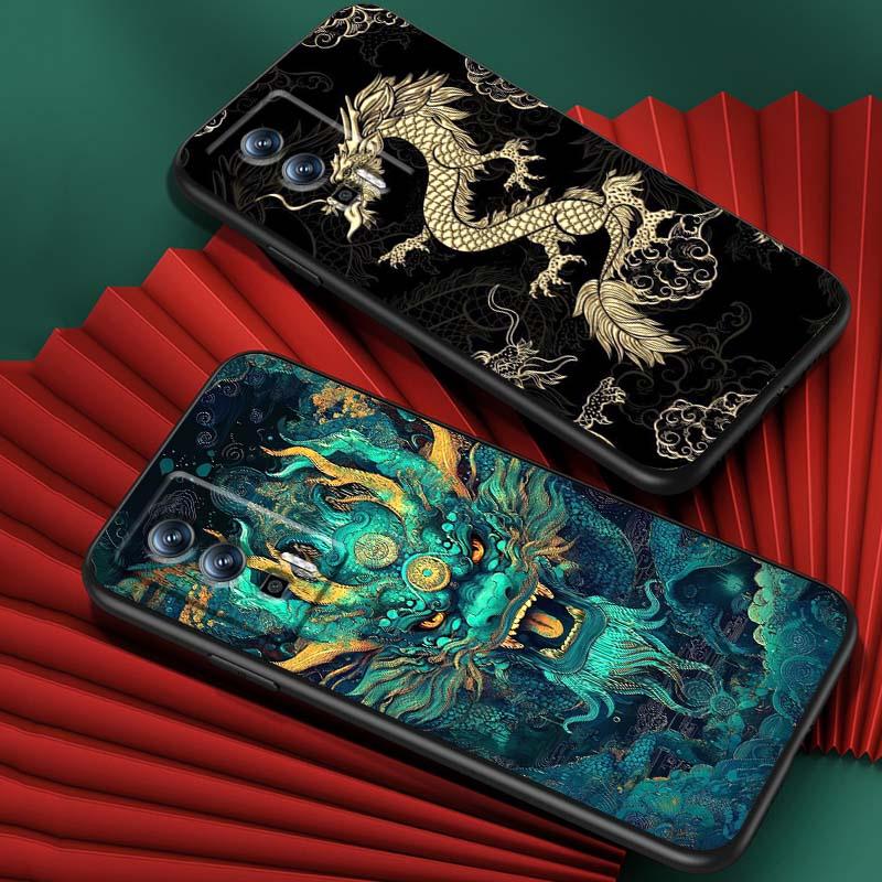 Anime Dragon Design Phone Case For Xiaomi Redmi 12 13C 12C 13 10C 9T A2 9A 9C 7A Note 10S 8T 10 9 8 Pro 4G 5G Black