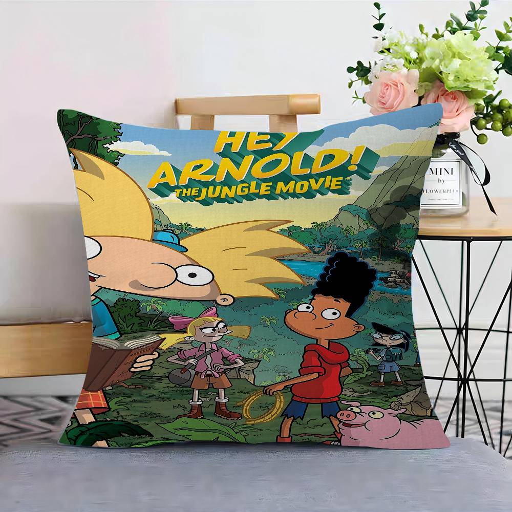 Cartoon Hey A-Arnold Pillowcase Toon Gift Cushion Cover Bedroom Home Sofa Chair Seat Decor Pillow Case