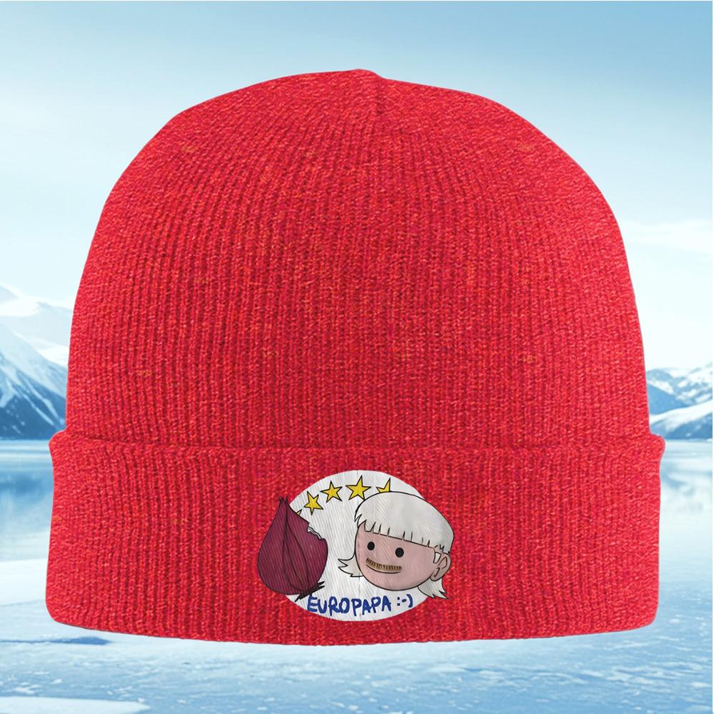 Cartoon face stars onion smile Europa Men Women Unisex Knitted Hat Beanie Pullover Cap Winter Thermal Warm Christmas Outdoor Cyc