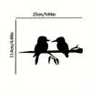 Two Birds On Branch Iron Art Silhouette - Metal Wall Art for Home Stunning Statue Stake Decoration and Housewarming Gifts