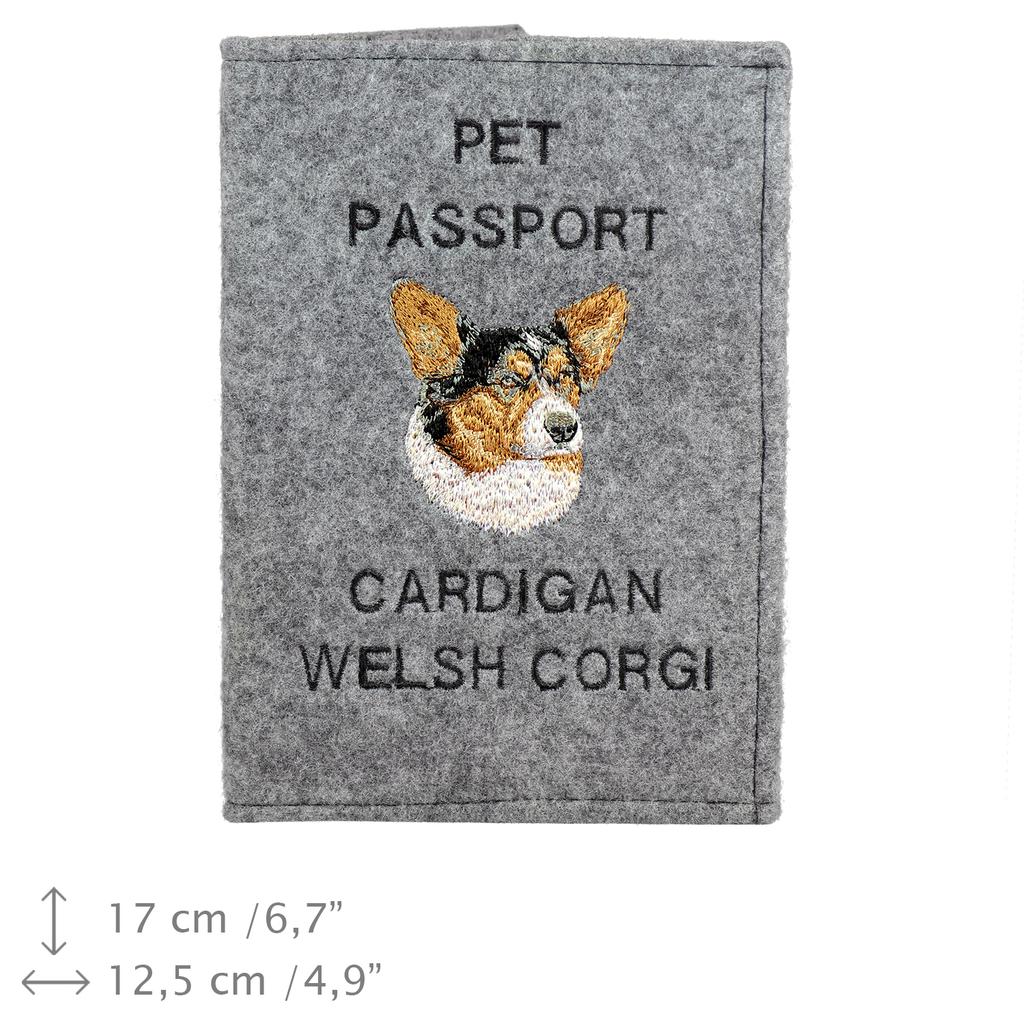 Cardigan Welsh Corgi - Dog passport case, document case, gift for the traveller from the Art-Dog brand