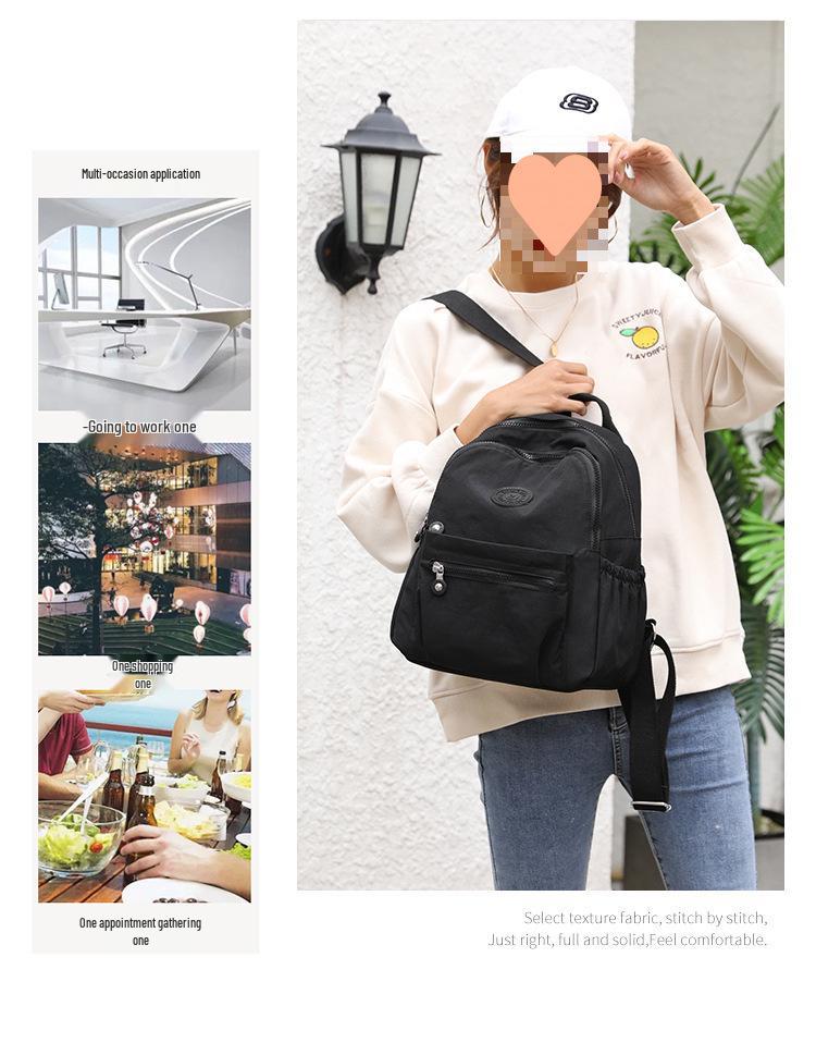 Damen Modischer Rucksack aus Nylon-Oxford-Canvas - Koreanischer Stil, Vielseitig für die Schule oder als Mama-Tasche