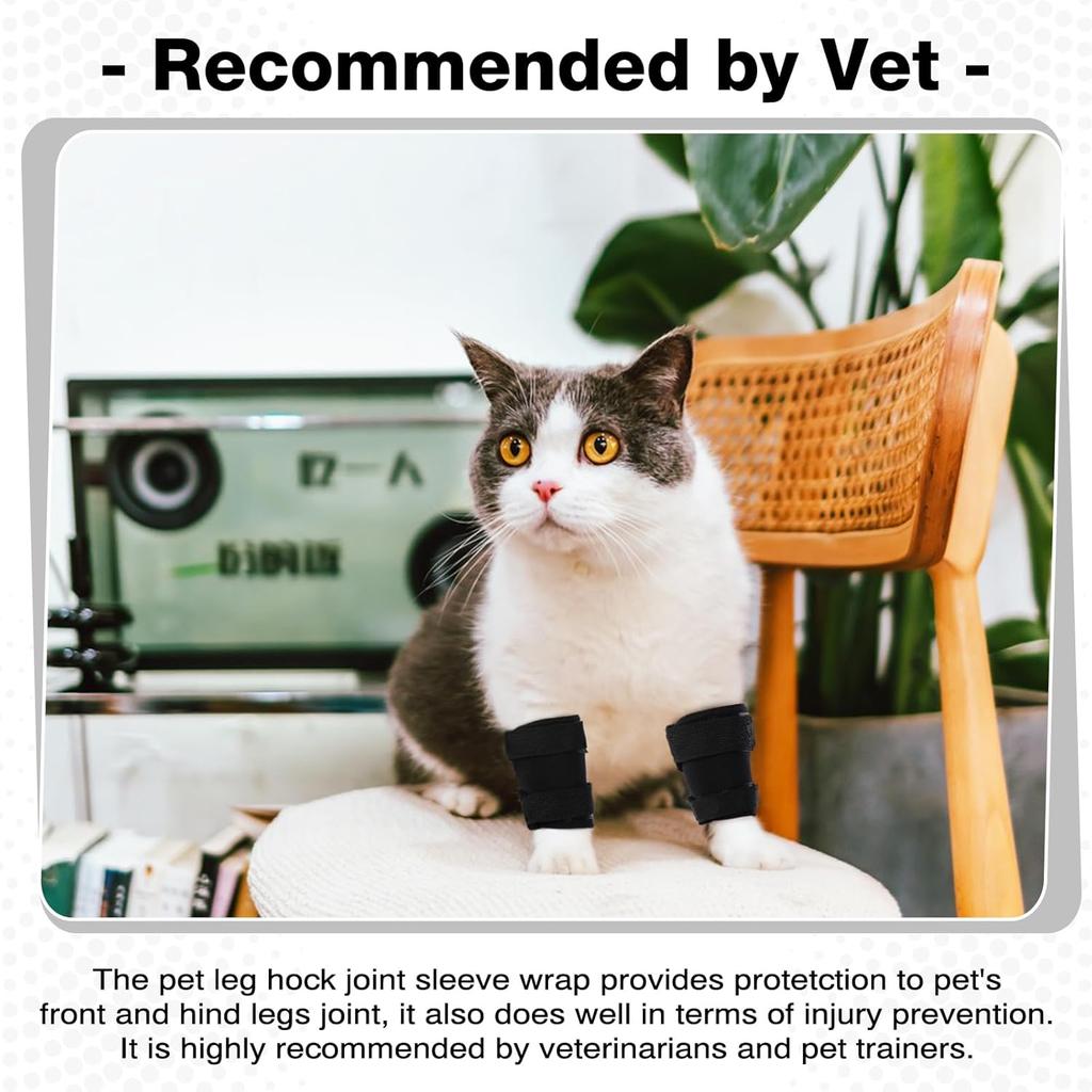 ROZKITCH Dog Leg Protector for Rear Hock Joint or Front Leg Knee, 1 Pair of Dog Leg Compression Wrap Sleeve for Anti Licking Carpal Support Ankle