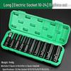 Electric Wrench Head Socket Adapter: Hex Shank to Square Drive Extension