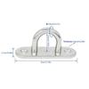 4Pcs Stainless Steels Pad Eye Plate Marine Hardware Hook Heavy Duty Ceiling Hook Half Opening Staple Hook Enduring
