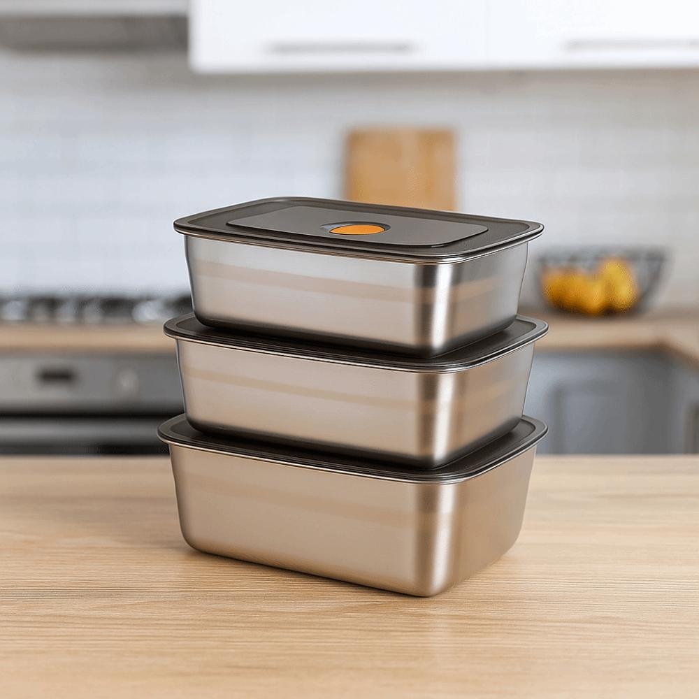 Microwaveable Lunch Box 316 Stainless Steel Food Container Multipurpose Food Storage Box  Camping