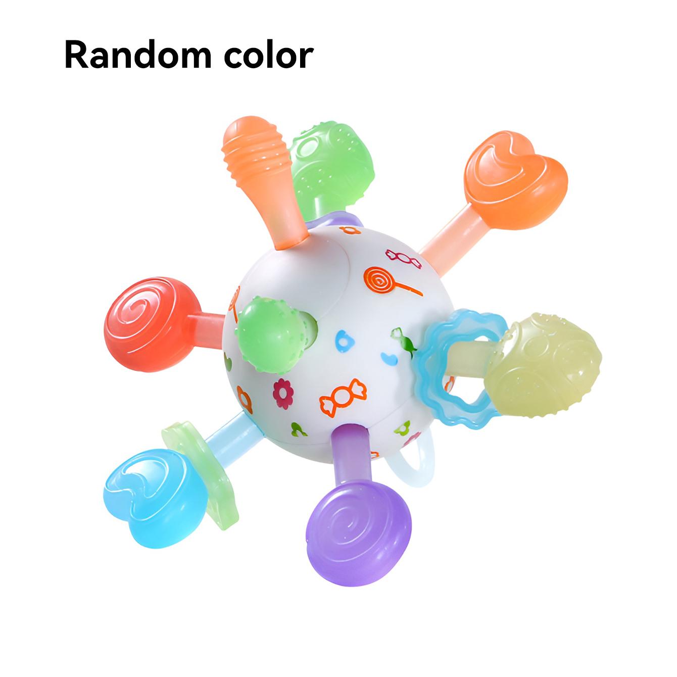 Baby jelly ball teal toy fruit round ball player grab ball rattle sound toy