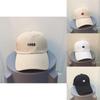 Stylish Beige M Letter Summer Baseball Cap For Women Acrylic Sun Block