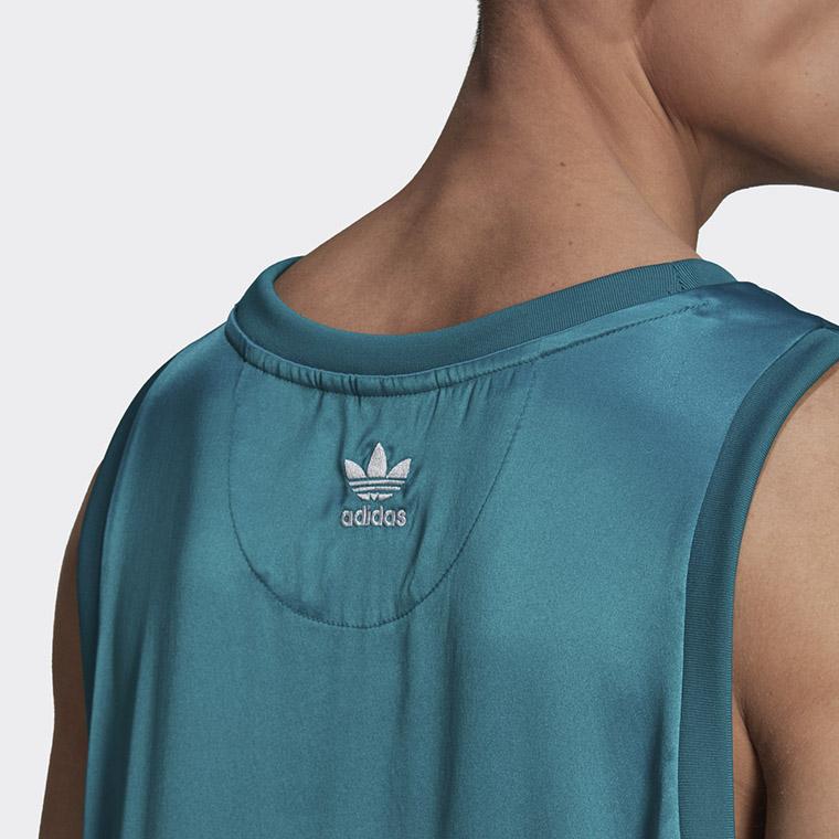 Adidas Originals Trefoil Embroidered Crew Neck Sleeveless Vest Men Tops Blue H11436