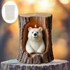 Stump Tree Hole Bear Candle Silicone Mold Branch Tree Hole Bears Resin Mould Bark Tree Pattern Relief Bear Stone Paste Molds