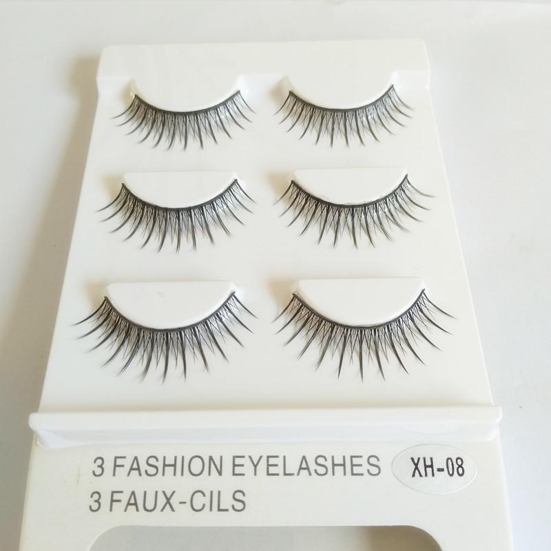 

Japanese Style Handmade Acrylic Cross Long Nude False Eyelashes XH-08