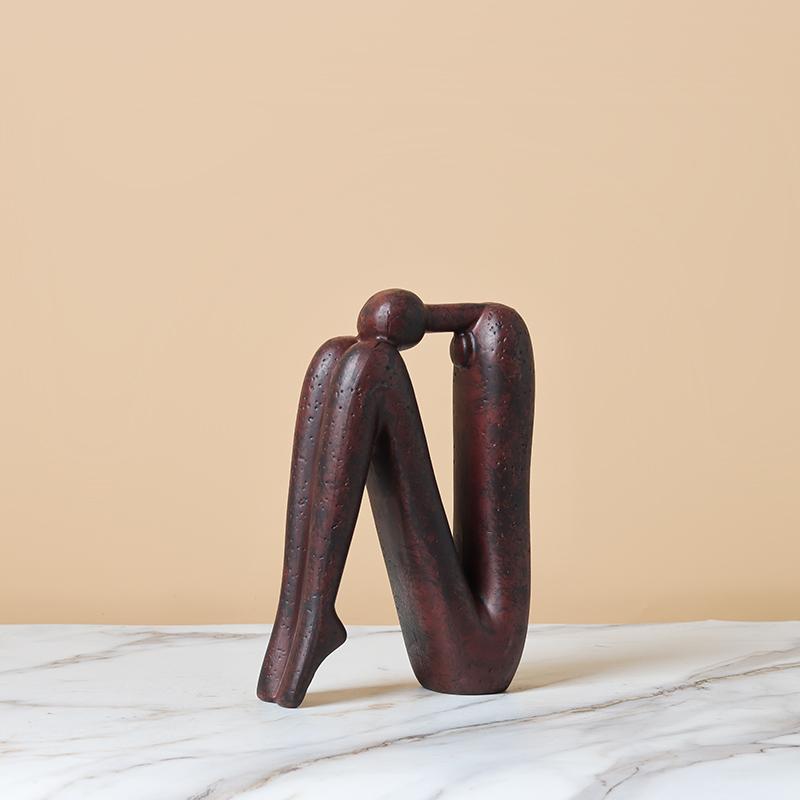 Nordic Abstract Sculptures Figurines Ceramic Ornaments Creative Human Statues Crafts Home Decoration Accessories Sculptures