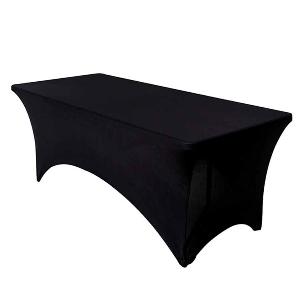 

Tight Fitted Spandex Tablecloth Rectangular Cocktail Table Decoration Table Cover Dining Tables 4FT чёрный