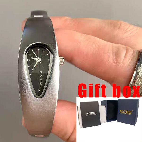 Y2K Armbanduhr in Tropfenform Armbanduhr Damen Paar Leichter Luxus Älteres Gefühl Antiker Stil Geschenk Damen Quarz-Armbanduhr