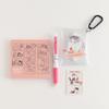 Overglad Mobu the Calico Cat Wants to Earn Cat Food Diary Gift Tin Set Pink Mobu's MBB-050