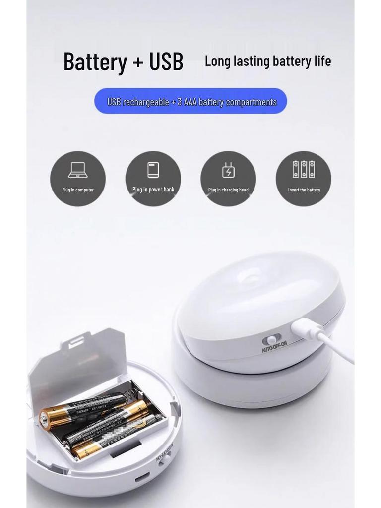 Rechargeable Wireless LED Night Light for Bedroom or Dormitory