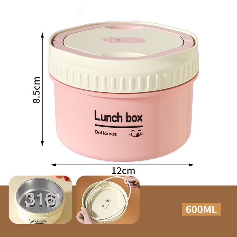 1Set Lunch Box Portable Insulated Lunch Container Set Stackable Bento Stainless Steel Lunch Container